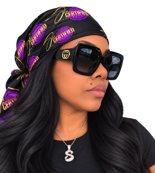 CERTIFIED SILK SCARF (Satin Head Wrap)